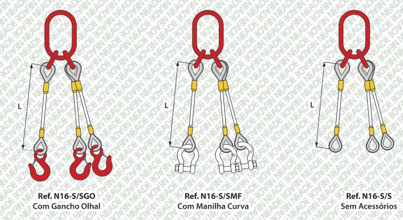 NEADE laços referência n16 3 pernas anel sub elo